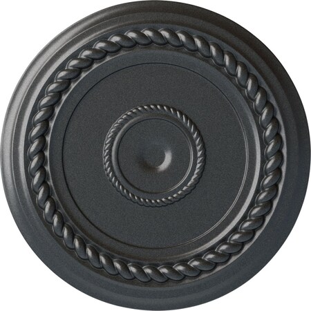 Ekena Millwork Alexandria Rope Ceiling Medallion (Fits Canopies up to 4 5/8"), 19 5/8"OD x 1 1/2"P, Pewter CM18ALPES